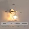 Wandlamp Modern 1-licht koperen goud en kristallicht G9 LED-lamp Glas SCONCES FILTER VOOR SLAAPKAMER LIDE ROOM Gang