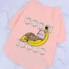 Designers Chien Vêtements Pour Unisexe Printemps Été Luxurys Vêtements Pour Animaux De Compagnie Coton T-shirt Loisirs Casual Banane À Manches Courtes Chien Manteaux