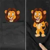 Heren t shirts shirt zomers pocket koala bedrukte t-shirt mannen voor dames tops grappige katoen zwarte tees