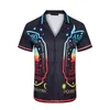 LUXE Designer Chemises Hommes Mode Tiger Bowling Chemise Hawaii Floral Chemises Décontractées Hommes Slim Fit À Manches Courtes Robe Chemise 66gmyang