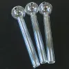 Pyrex 유리 오일 버너 파이프 클리어 버너 튜브 파이프 도매 4 인치 순수한 투명 내열 오일 '램프 막대 연기 파이프
