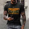 Herren T-Shirts Sommer Männer Vintage Muster Text Serie Kurzarm T-Shirt O-Ausschnitt Kurze Hemden 3D Gedruckt Freizeit Sport Übergroße Kleidung T230103