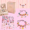 Collier Boucles d'oreilles bijoux faisant des perles en verre mignonnes accessoires de pendentif kit bricolage bracelet de charme neacklace pour la tendance pour les filles