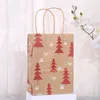 Décorations de Noël kraft sacs sacs pack de 12 os de Noël