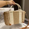 Superior quality Bucket Tote bags Letter handbags Vegetable basket new summer vacation beach straw bag woven bag women's sing2628