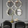 Dekorativa figurer alec spegel anti-drop plexiglas matsal väggdekoration hänge levande bakgrund hängningar