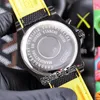 44mm Avenger Hurricane Quartz Chronograph Mens Watch XB12101A.BF46 GUL DIAL PVD Black Steel Case Stopwatch Nylon Rubber Strap Puretime PTBE C142B8