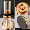 Candle Holders Nordic Metal Golden Holder Glass Modern Home Decor Wedding Decoration Dining Table Gift Stick