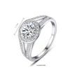 3A Zircon Bague S925 Argent Plein Diamant Zircon Super Étincelant Bague Femmes Européennes Bague De Luxe Femmes Fête De Mariage Cadeau De La Saint-Valentin Bijoux Exquis SPC