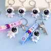 Keychains Lanyards Cute Cartoon chain Lovely Astronaut Chains Soft Rubber Small Pendant ring Bag Ornaments Car Accessories 230103