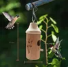 Natural Wooden Hummingbird House Garden Decoration Bird Houses Nest Window Outdoor Yard Hanging