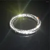 Hochzeit Ringe Luxus Weiß Zirkon Für Männer Frauen Inlay Kristall Cocktail Party frauen Ring Verlobung Braut Schmuck Geschenke