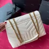 럭셔리 디자이너 핸드백 토트 가방 여성 대형 체인 가방 어깨 크로스 바디 클래식 고전 진정한 양고기 부드러운 가죽 지갑 지갑