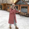 Kadınlar Down Parkas Duck Palto Kadın Tarzı Kore Stil Kalın Gerçek Kürk Yakalama Kapşonlu Uzun Beyaz Ceket Gevşek 230103