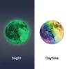 Relógios de parede 3d Lua romântica Fluorescente Decoração Creative Mudo para o quarto Removável Glow escuro de 30 cm