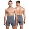 Body Shapers da uomo Taglie forti Pantaloni da uomo per il controllo della pancia Vita alta Biancheria intima dimagrante Shaper maschile Allunga la cintura della pancia Pantaloncini Addome