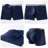 Cueca boxer masculina JOCKMAIL malha acolchoada com almofadas de quadril Boxers masculinos BuPadded elástico Truncks aprimoramento