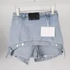 Mini abito da donna di design di lusso Pantaloncini di jeans sexy Gonna Gonne di design a due pezzi finte