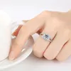 3A Zircon Bague S925 Argent Plein Diamant Zircon Super Étincelant Bague Femmes Européennes Bague De Luxe Femmes Fête De Mariage Cadeau De La Saint-Valentin Bijoux Exquis SPC