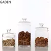 Storage Bottles Tall Glass Candy Jar European Style Transparent Bottle With Lid Decorative Wedding Decoration Container