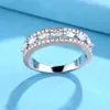 Bröllopsringar Sparkling Crystal Marquise Cubic Zirconia Ring Exquisite Silver Color for Women Cocktail Party Engagement Smycken