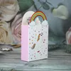 Nasz ciepły baby shower popcorn pudełko na ciasteczka w torbie papierowe jednorożce z uchwytami do Unicornium Party Candy Bar Dekoracja A365