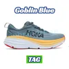 TOP HOKA ONE ONE Hardloopschoenen Bondi 8 Clifton 8 Carbon x 2 Lila Marmer Amber Geel Goblin Blauw wit zwart diva citrus Hot Coral heren dames sportschoenen sneakers