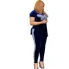 Women's Tracksuits L-3XL Big Size Women's Sets 2023 Spring Autumn Two Piece Tops And Pants Matching Fashion Butterfly Tracksuit Women