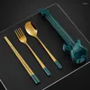 Flatware Sets 3Pcs/Set Stainless Steel Colorful Dinnerware Set Creative Guita Dessert Cake Fork Spoon Cutlery Portable Tableware