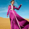 Roupas étnicas Ramadan abaya dubai vestido de hijab muçulmano Turquia Islam Roupas Caftan Marocain Party Long Abayas para mulheres Djellaba