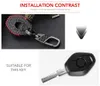 Black Leather Zinc Alloy Carbon Fiber Style Car Key Case for BMW M3 E38 E39 E46 E53 E60 E61 E83 E85 E86