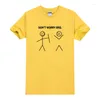 남자 T 셔츠 여름 티셔츠 면화 고품질 캐주얼 재미있는 디자인 프린트 남자 셔츠 니트 남성 티 탑