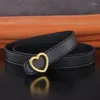 Gürtel Luxus Frauen Roten Gürtel Liebe Schnalle Hohe Qualität Echtes Leder 2,4 CM Schmale Casual Dame Einfachheit Mode Ceinture Homme