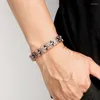 Link Pulseiras WOLLET Jóias Cobre Ímãs Bangles Homens Pulseira Cura Magnética Cruz Jesus Cristo Pulseira Saúde