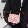 Waist Bags Checkerboard Shoulder Bag Fashion Wave Point 2023 Korean Version Messenger All-match Women's Printing Small Square