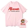 Men's T-Shirts Funny Roscoe S House of Chicken Waffles Double Sided Print Tshirt Man Oversized Cotton T-shirt Brand Men Women Fashion T Shirts T230103