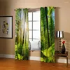 Rideau vert forêt rideaux luxe occultant fenêtre 3D pour salon chambre taille personnalisée rideaux décor