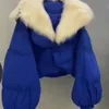 Women S Down Parkas Fashion Cotton Kurtka Kobiety Zimowe krótkie płaszcze z faux fur