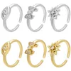 Cluster Rings Zhukou Gold Color Butterfly Eye Star Open Ring for Women Simple Trend Lady Opening Jewelry Wholesale VJ287