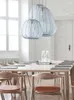 Kolye lambaları Nordic Led Avize Işıkları Loft Restoran Dekor Metal Abrajı Kumaş Yatak Odası Kahve Bar Yemek Odası Mobilya