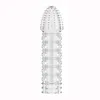 Extensions Sex Toy Penis Dick utvidgning för män Soft Silicone Cock Ring Sleeve Extender 6Je5