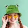 Berets Cute Cartoon Frog Hat For Women Men Girls Bucket Fishing Cap Froggy Caps Outdoor Sun Hats Fisherman
