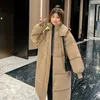 Mulheres para baixo parkas inverno mulheres parka 2023 longo casaco de algodão reto versão coreana solta puffer jaqueta moda feminina quente outwear 221231