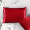 Silk Satin Pillow Case Cooling Envelope Pillowcase Ice Silks Skin-friendly Pillowslip Pillow Cover Bedding Supplies RRC853