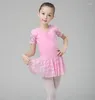 Scene Wear Girl Ballet Dance Dress for Girls Ballerina Dancing Gymnastics Barn Kid Leotard Lace Bodysuit kläder