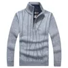 Sonbaharda Erkek Sweaters Erkekler Sıradan Sökücü Ceket Kazakları Erkek Kış İnce Uygun Stand Yakası Sweatercoat Knited Pullover M-3XL
