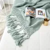 Blankets Handmade Tassel Weighted For Beds Sofa Blanket Po Props Air Conditioning Soft Chunky Knit Mexican