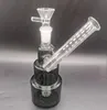 Mini 6.5 inç hitman cam su bong nargile kase dişi 14mm kek şekli dab teçhizat sigara içmek