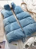 Damesvesten Wintervest Vrouwen verdikte vesten dames Solid oversized mouwloze jas vrouwelijke zakken warme jas Kamizelka Damska