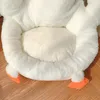 Almohada de pato bonito de una pieza de felpa para silla, asiento de oficina, BuMat, soporte de cintura suave relleno, almohadilla trasera, decoración del hogar